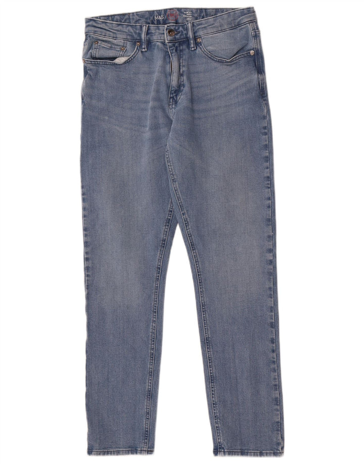 Blugi pentru bărbați Marks & Spencer Regular Slim W30 L31 Bumbac albastru