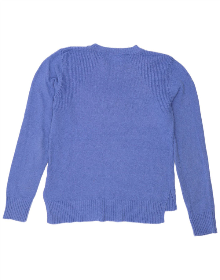 Pulover Oasis pentru femei cu decolteu triplu UK 14 Poliester albastru mediu