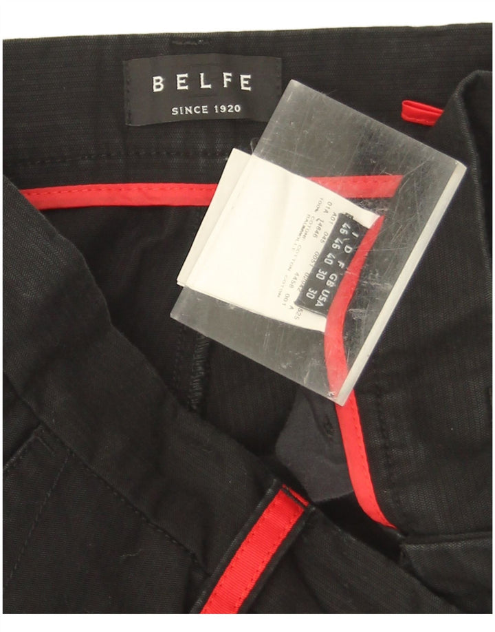 Pantaloni Belfe pentru bărbați UK 30 W30 L31 bumbac negru