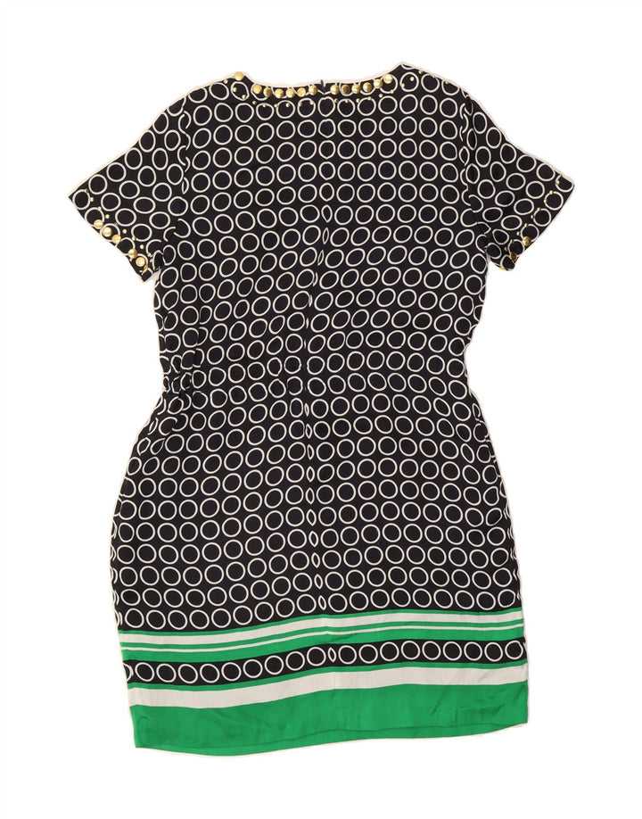MICHAEL KORS Womens Sheath Dress UK 14 Medium Black Geometric Vintage Michael Kors and Second-Hand Michael Kors from Messina Hembry 