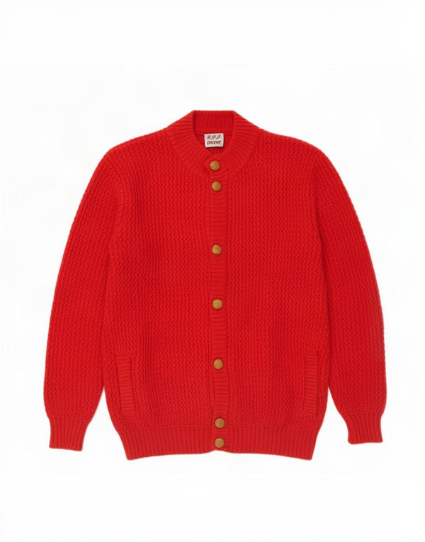 Cardigan Vintage pentru bărbați, roșu mediu