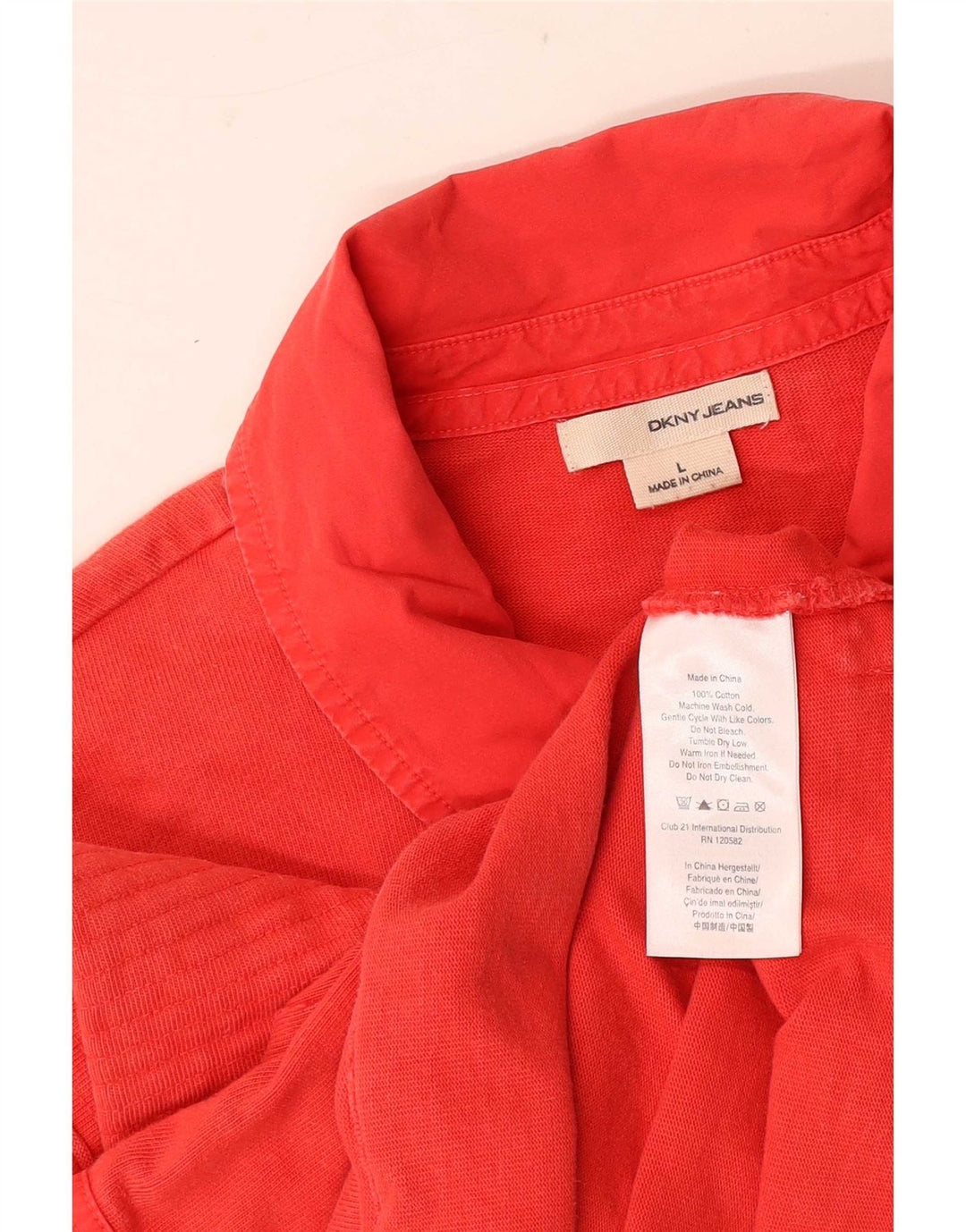 Cămașă pulover pentru bărbați Dkny, bumbac roșu mare
