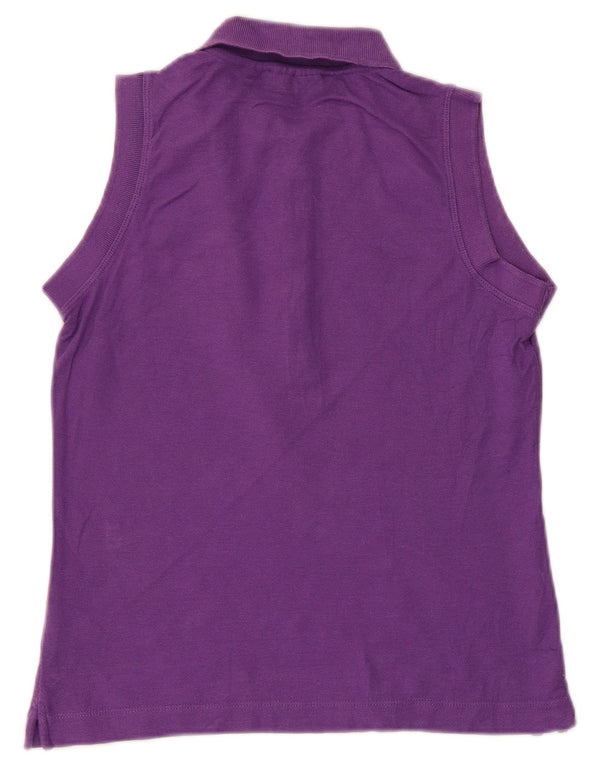 Tricou polo fără mâneci Fila pentru femei UK 12, bumbac violet mediu