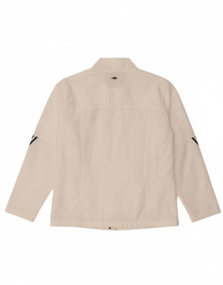 Jachetă de top pentru trening Climalite pentru femei Adidas UK 16 Poliester alb mare