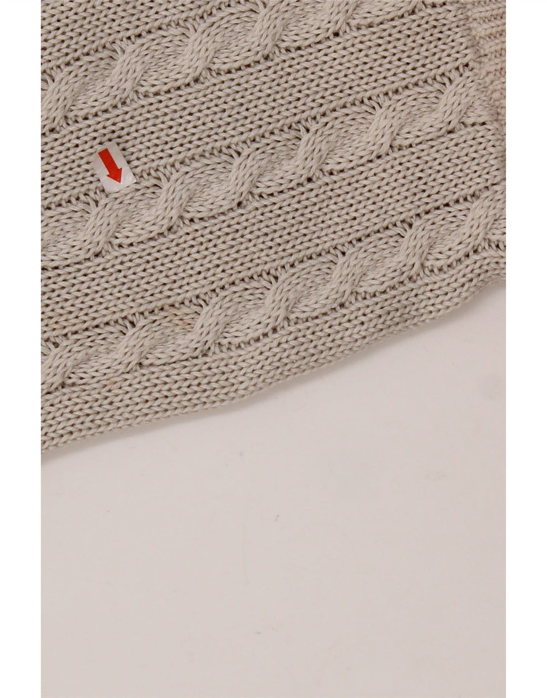 Pulover VINTAGE pentru femei cu decolteu rotund, UK 14, bumbac Fair Isle, gri mediu