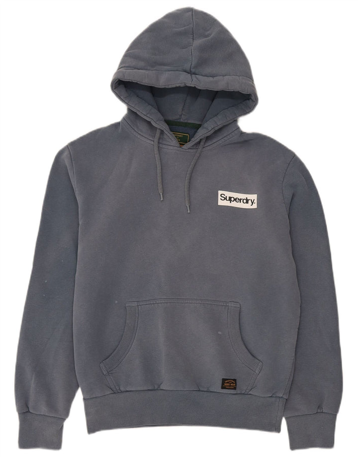 Pulover Superdry pentru bărbați, bumbac mic albastru