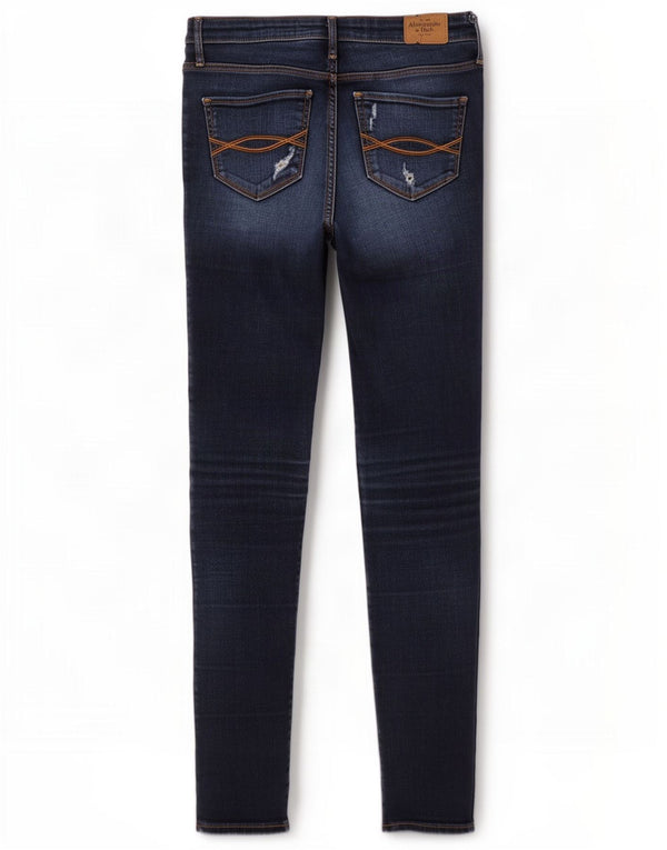 Blugi skinny pentru femei Abercrombie & Fitch US 2 XS W26 L31 bleumarin