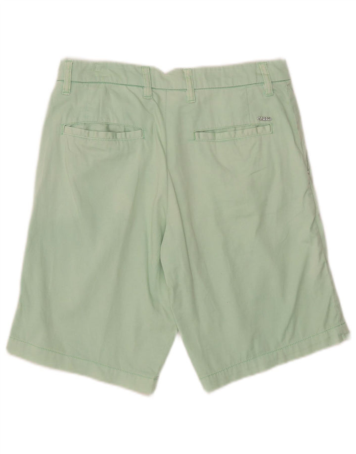 Pantaloni scurți chino Guess pentru femei W28, bumbac verde mediu