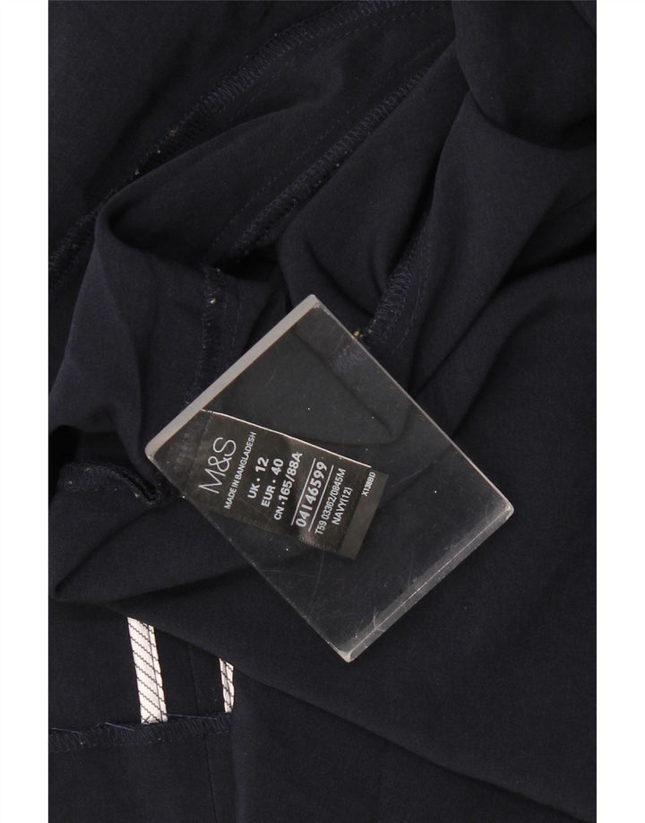 MARKS & SPENCER Jachetă Blazer deschisă pentru femei UK 12 Poliester mediu bleumarin