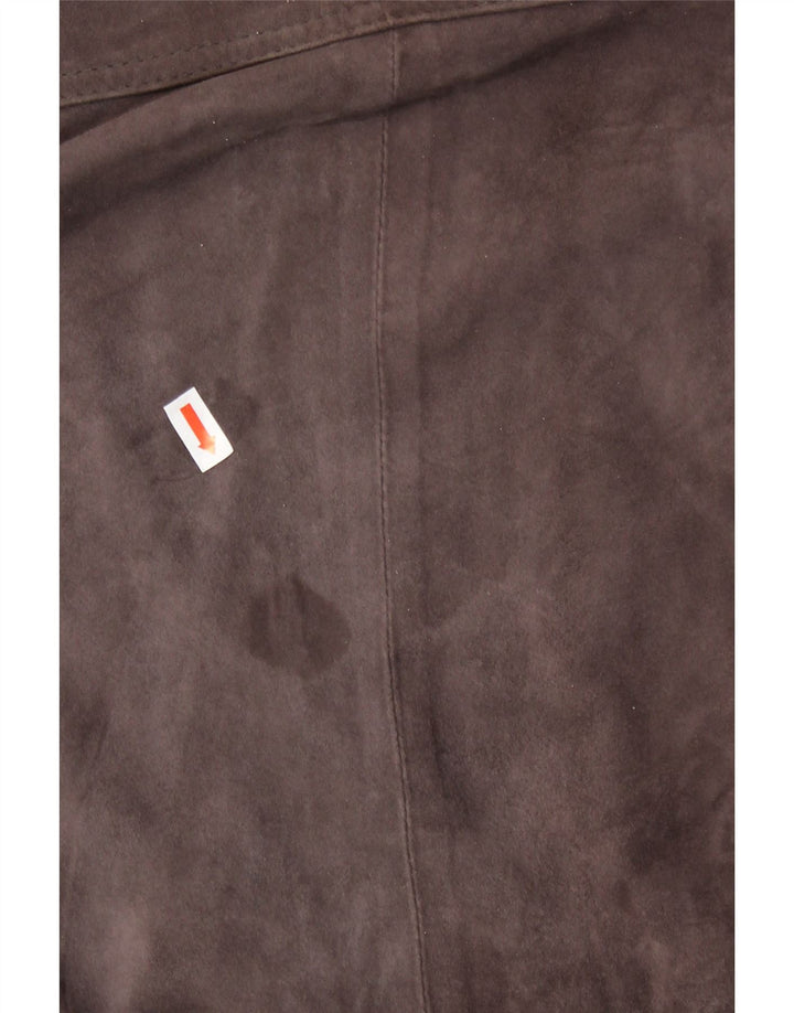 Jachetă vintage pentru bărbați din piele intoarsa, UK 42 XL, maro, piele