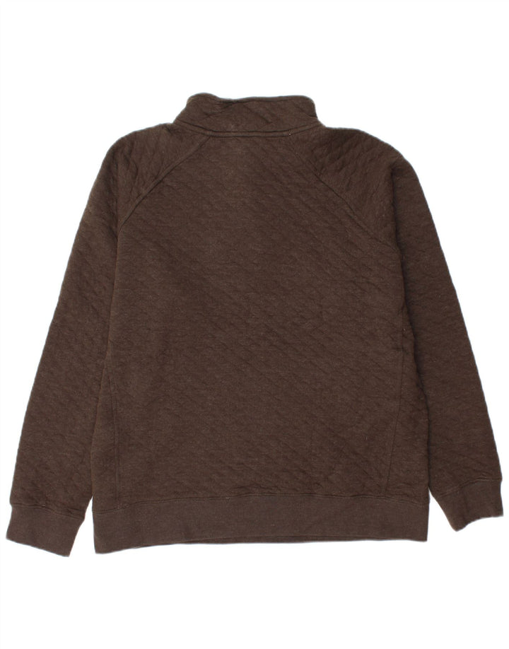 EDDIE BAUER Hanorac pentru bărbați cu gât cu nasturi Pulover din bumbac maro mediu
