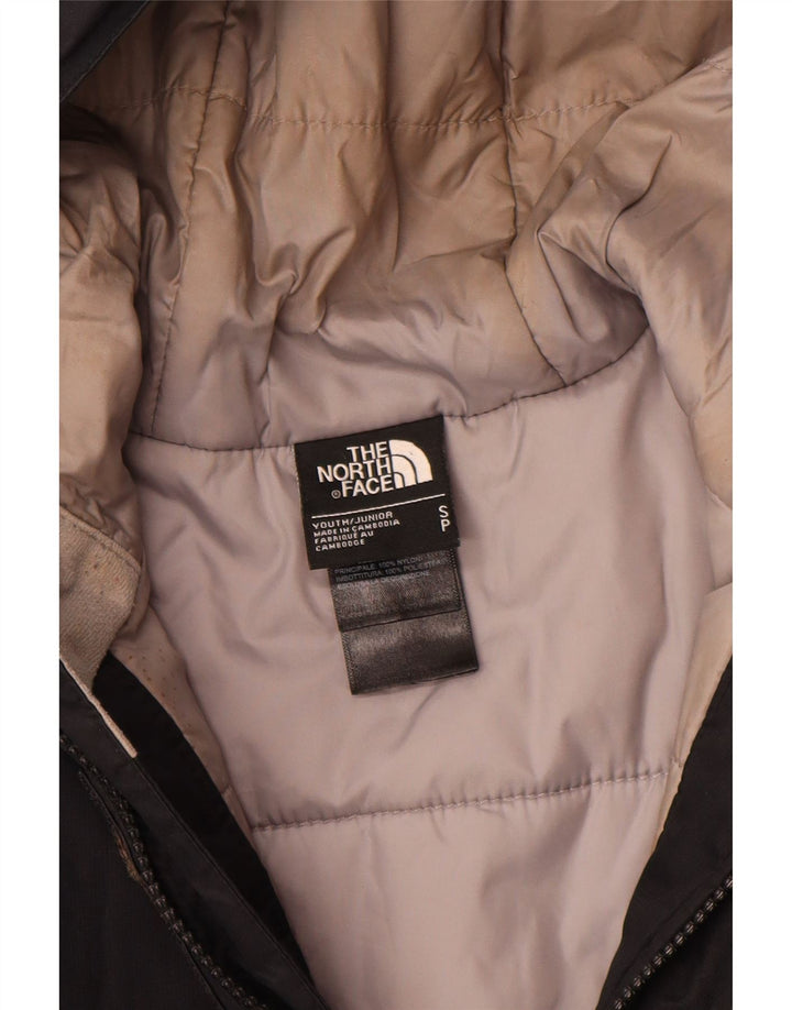 Jachetă căptușită cu glugă The North Face pentru băieți, 7-8 ani, poliester negru mic