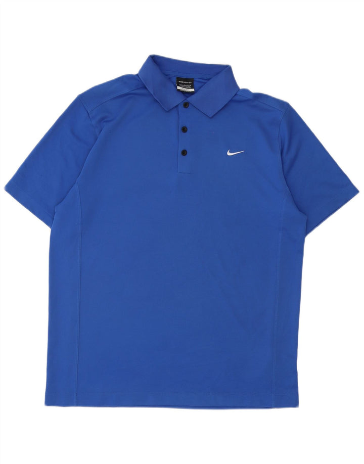 Tricou polo Nike Dri Fit pentru bărbați, mare, albastru, poliester