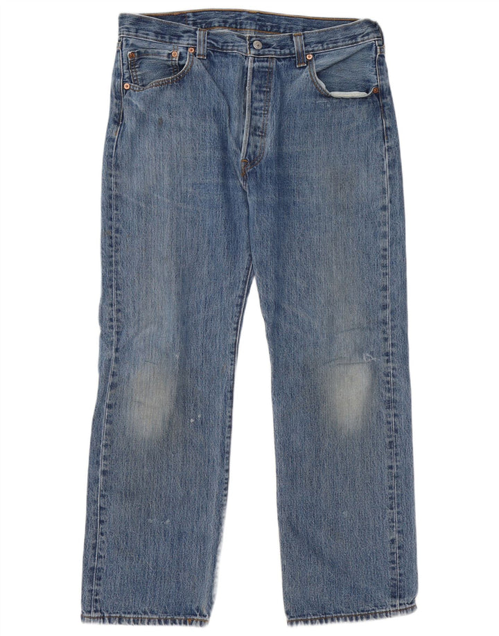 Blugi drepti pentru bărbați Levi's 501 W36 L30 Bumbac albastru
