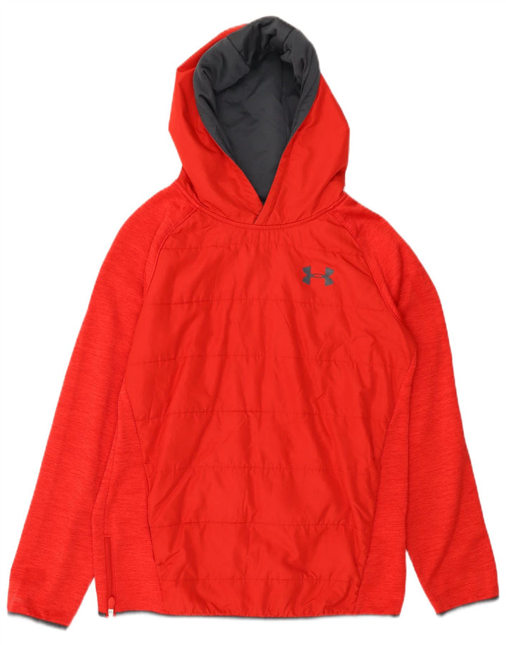 Pulover cu glugă pentru băieți UNDER ARMOUR 13-14 ani XL poliester roșu