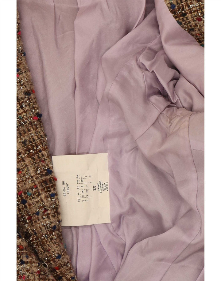 Jachetă Blazer pentru femei Max & Co. UK 10, lână cu pete mici, bej