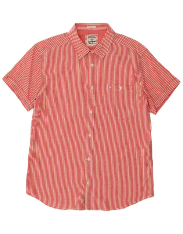 Cămașă Slim Fit Wrangler pentru bărbați, 2XL, bumbac cu dungi roz