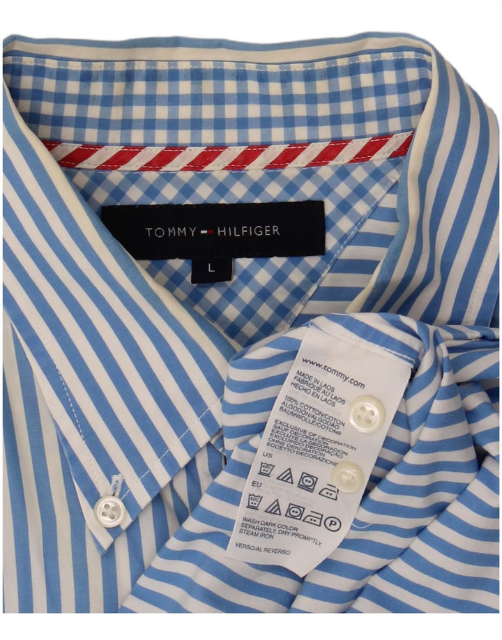 Cămașă pentru bărbați TOMMY HILFIGER Bumbac cu dungi albastre mari