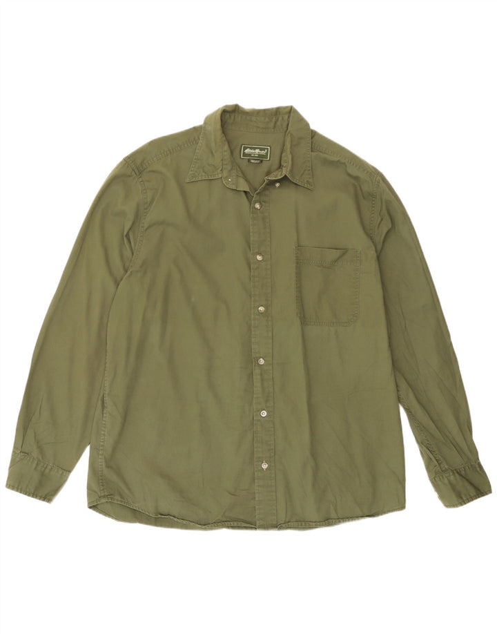 Cămașă pentru bărbați Eddie Bauer, bumbac verde mare