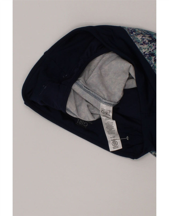 Pantaloni scurti sport pentru fete Athleta cu model abstract 11-12 ani mari bleumarin
