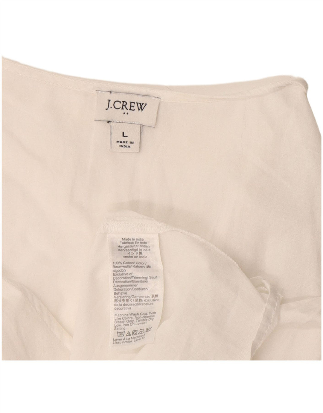 Bluză pentru femei J. Crew, UK 16, mare, alb, bumbac