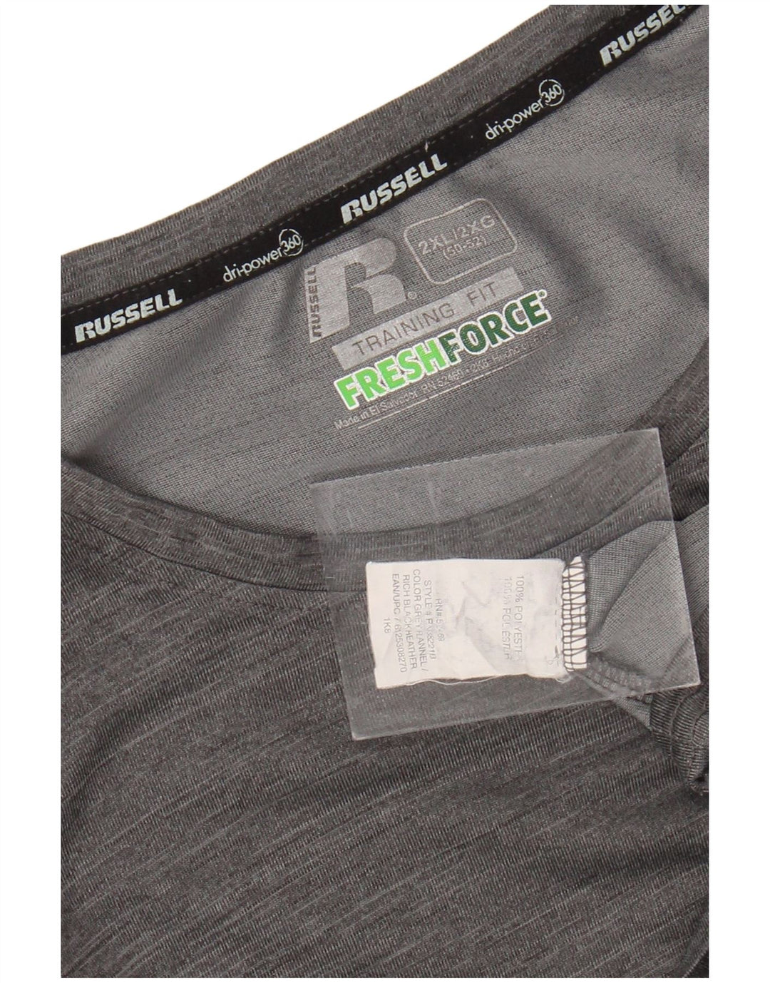 RUSSELL ATHLETIC Tricou pentru bărbați Top 2XL Gri Poliester