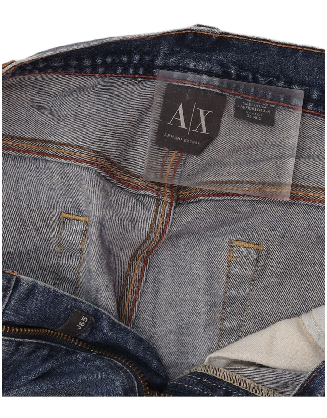 ARMANI EXCHANGE Blugi Drepți Bărbați W32 L29 Bumbac Albastru