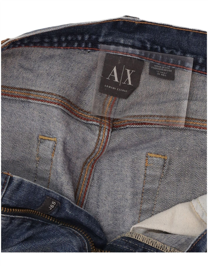 ARMANI EXCHANGE Blugi Drepți Bărbați W32 L29 Bumbac Albastru