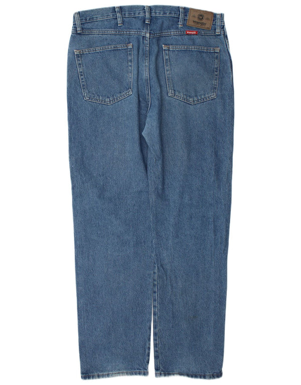 Blugi conici pentru bărbați Wrangler Distressed Regular Fit W36 L32 Bumbac albastru