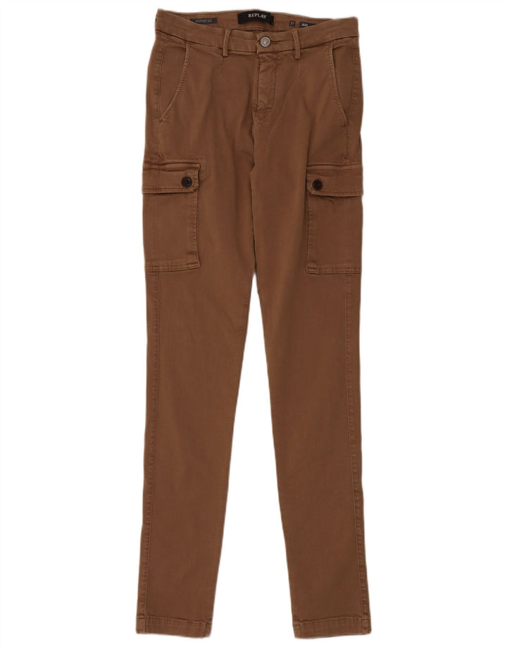 REPLAY Pantaloni cargo skinny Jaan pentru femei W29 L34 bumbac maro