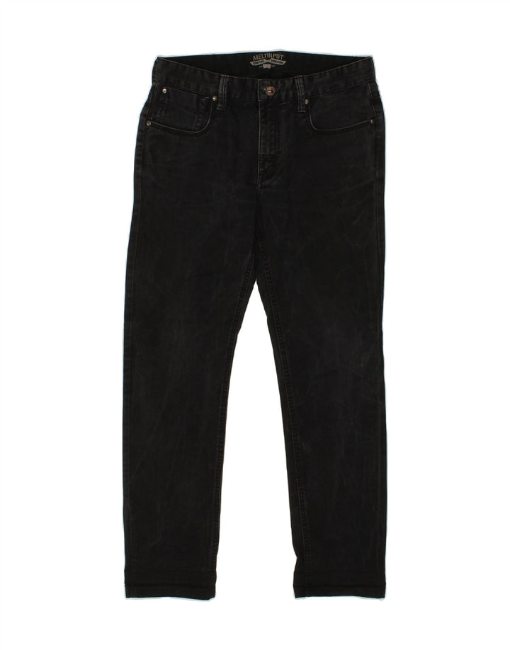 MELTIN' POT Womens Straight Jeans W32 L32  Black Cotton Vintage Meltin' Pot and Second-Hand Meltin' Pot from Messina Hembry 