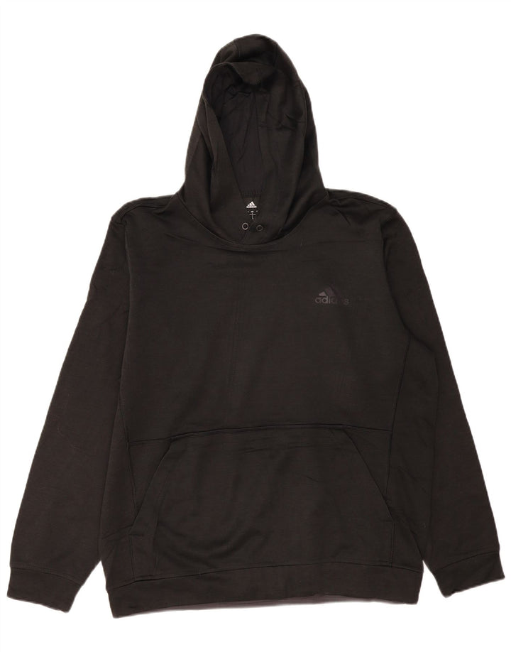 Adidas Climawarm Hoodie Pulover mare, negru, poliester
