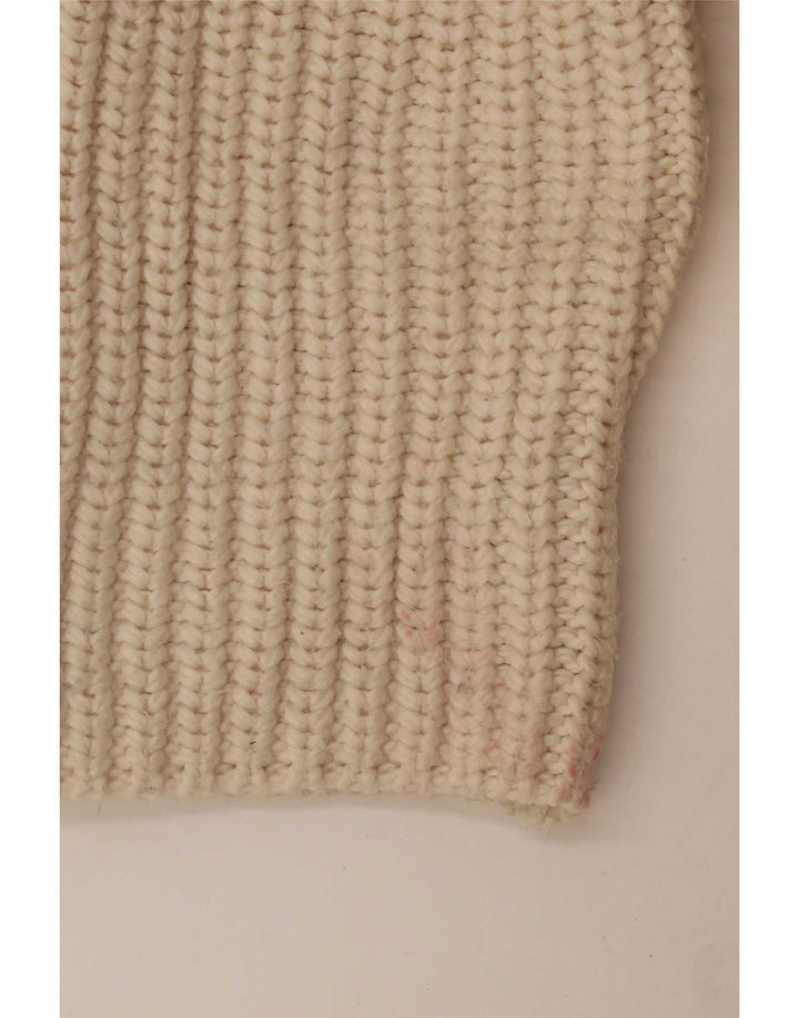Pulover cardigan deschis pentru femei Zara UK 16, mare, bej, poliester