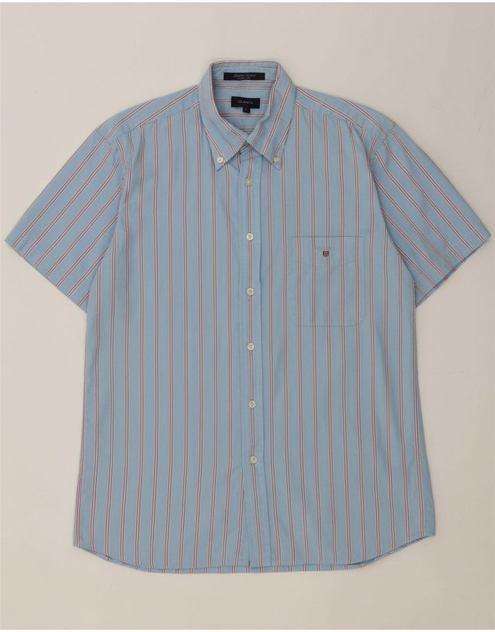 GANT Mens Pinpoint Oxford Regular Fit Shirt Medium Blue Striped