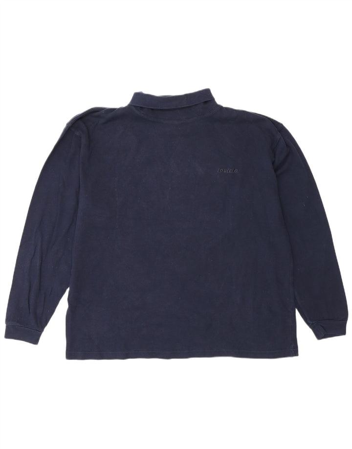 Tricou Invicta pentru bărbați, cu gât rulat, cu mânecă lungă, XL, bumbac bleumarin