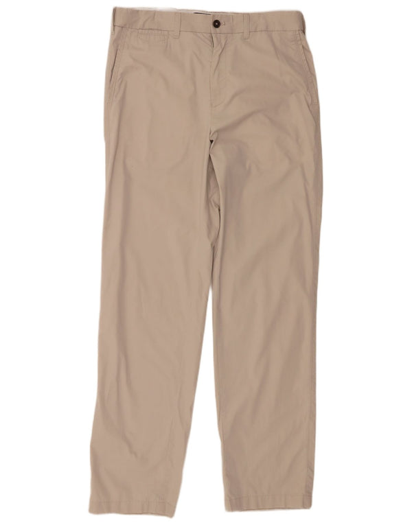 Pantaloni chino drepți pentru bărbați Marks & Spencer L34 L33 bumbac bej