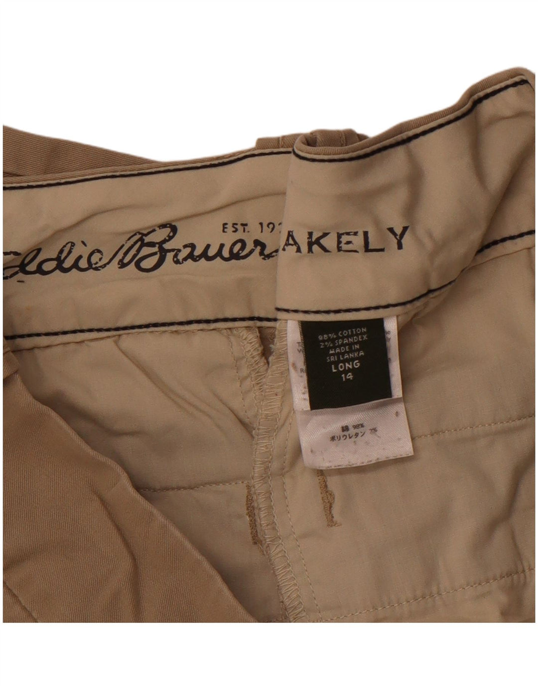 EDDIE BAUER Pantaloni casual Blakely Fit pentru femei US 14 XL W34 L34 Bej
