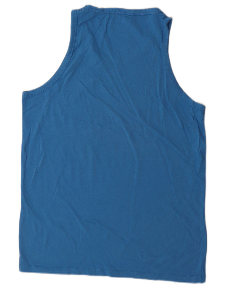 Vestă cu grafică Jack & Jones pentru bărbați, mare, albastru, bumbac