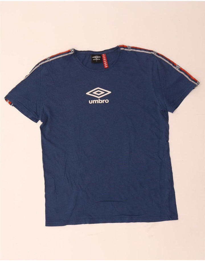 Tricou grafic pentru bărbați Umbro Top Medium Blue Colorblock Bumbac