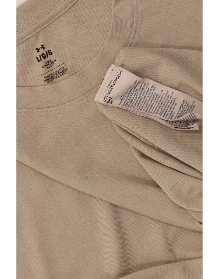 Tricou Under Armour pentru bărbați Top mare, bej, bumbac