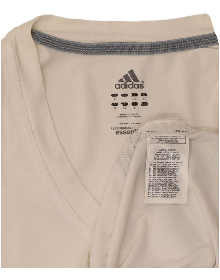 Vest Vest pentru femei Adidas UK 8 Small Bumbac alb