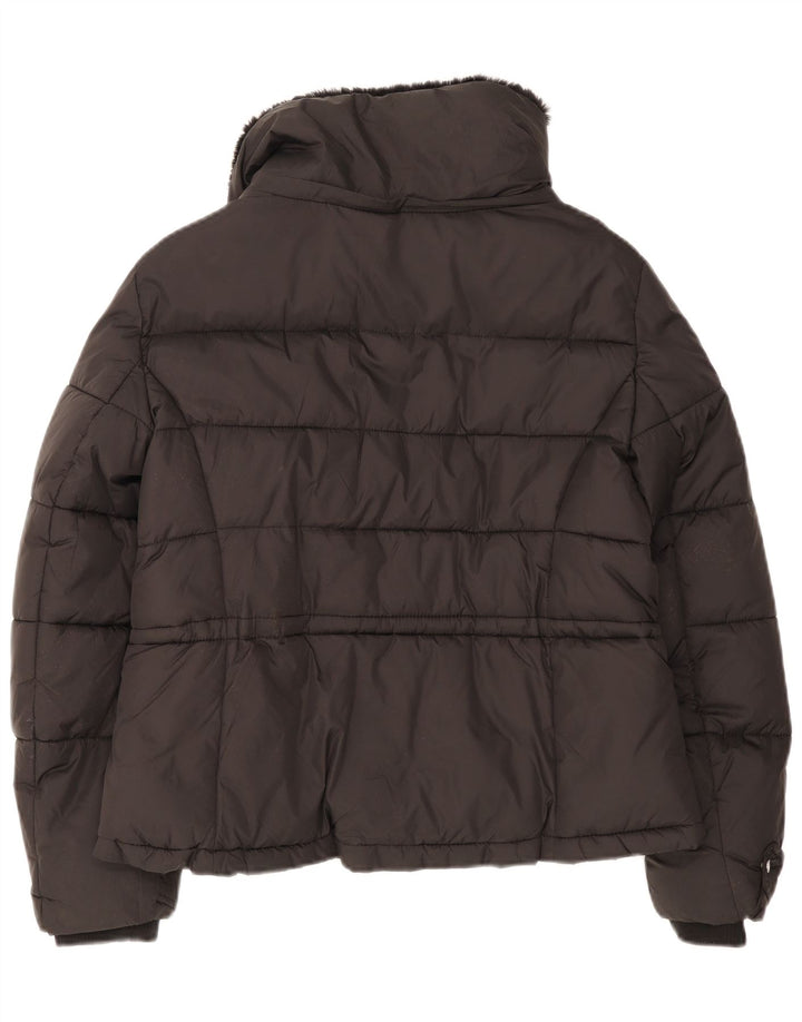 Jachetă căptușită pentru femei Zara UK 16 Large Black