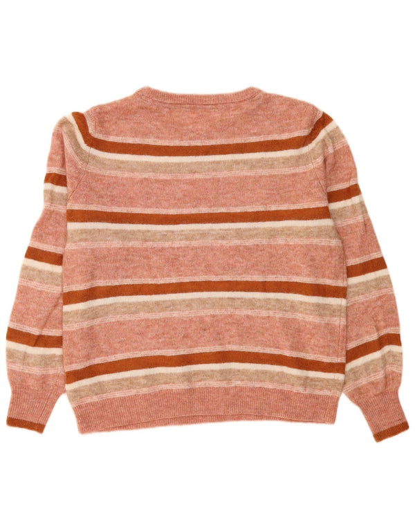 Pulover pentru femei Fat Face cu gâtul cu barca UK 12 Medium Pink Striped