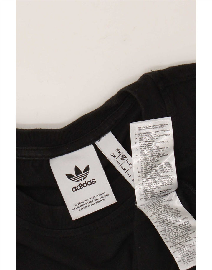 Tricou grafic Adidas pentru bărbați Top mediu negru bumbac