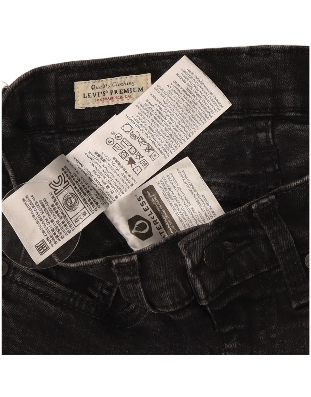 Blugi skinny pentru femei Levi's W28 L29 bumbac negru