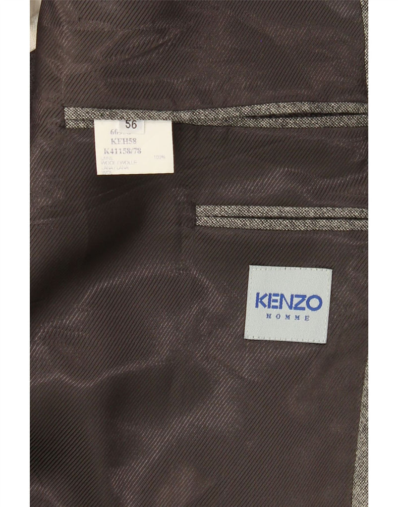 KENZO Mens 3 Button Blazer Jacket IT 56 3XL Grey Wool Vintage Kenzo and Second-Hand Kenzo from Messina Hembry 