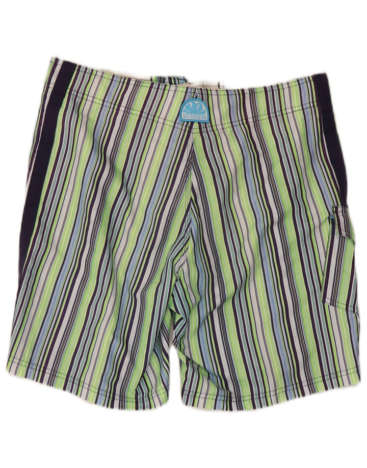 Sundek Pantaloni scurți de înot pentru bărbați, medii, multicolori, în dungi