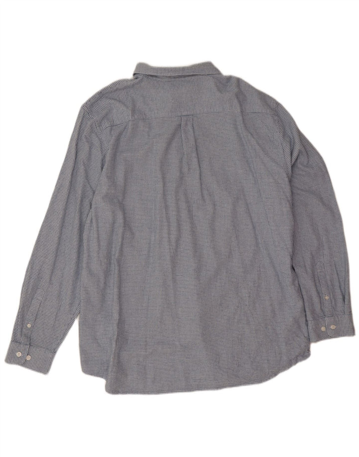 Cămașă de flanel pentru bărbați Marks & Spencer, bumbac albastru Houndstooth 2XL