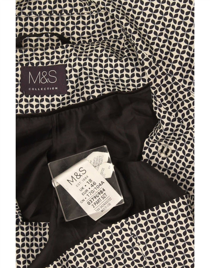 Trench pentru femei Marks & Spencer UK 18 XL Poliester geometric negru
