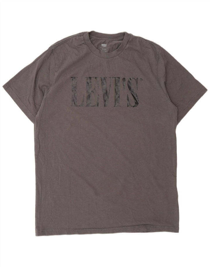 Tricou cu grafică relaxată Levi's pentru bărbați Top din bumbac gri mediu